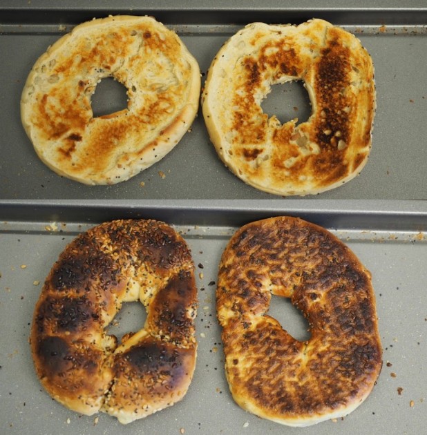 toaster - all of the models we tested had difficult toasting bagels. many...