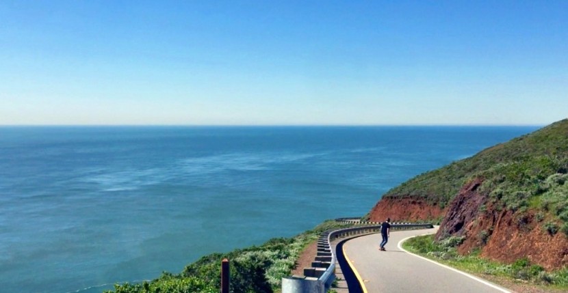electric skateboard - chris mcnamara testing downhill braking.