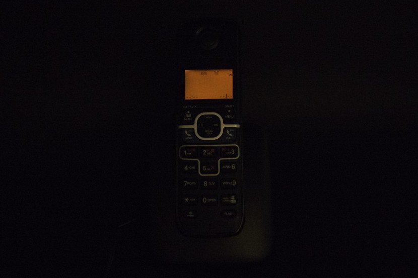 the motorola handset showing its mediocre backlit display.