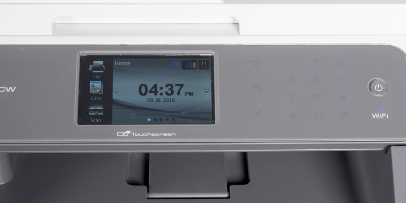 brother mfc-9130cw - the mfc-9130cw's controls combine a number pad and touchscreen.