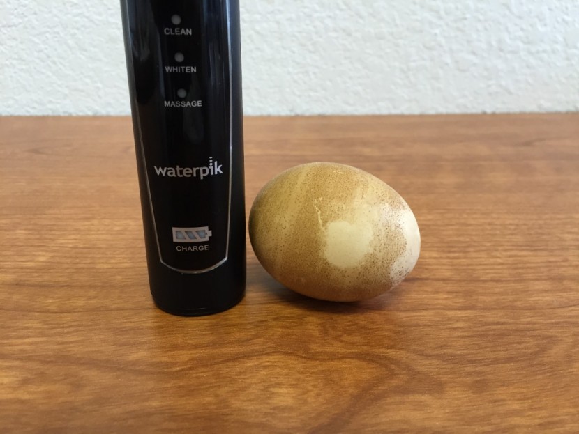 the results of the waterpik stain removal test.