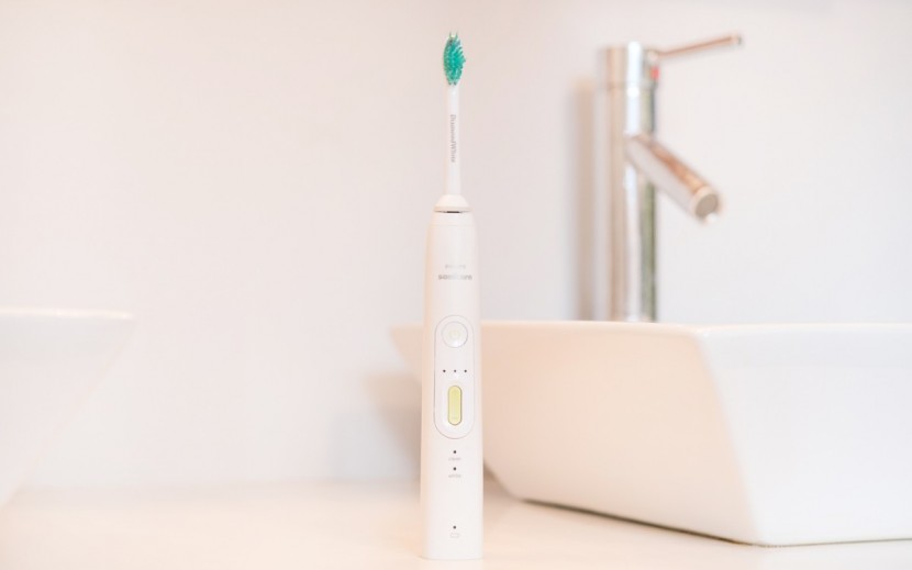 philips sonicare healthywhite+ - the small charging base on this brush makes it prone to being tipped...