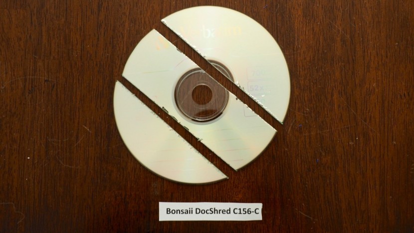bonsaii docshred c156-c micro-cut - the docshred has a dedicated slot that shreds cds into three pieces...