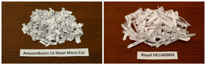 paper shredders - while cross-cut models (right) offer great security, they cannot...