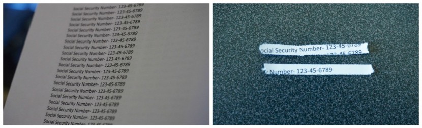 paper shredders - we did have to stack the odds in our favor to get a readable social...