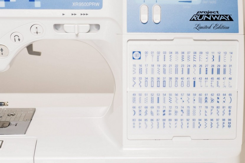 brother xr9500prw - the stitch selection key on the xr9500prw. this folds up to reveal...