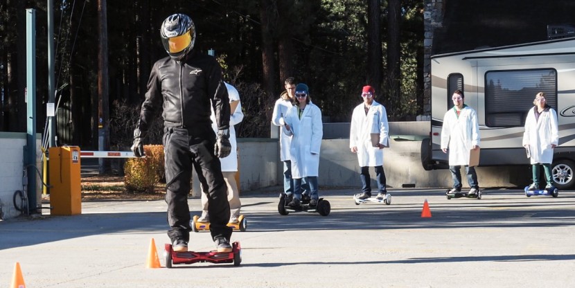 swagtron t3 - the swagtron t3, ridden by our test driver, led the competition in...