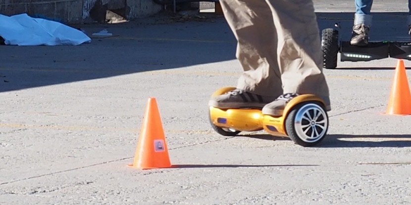 swagtron t1 - the t1 was nice and snappy, handling our slalom course with ease.