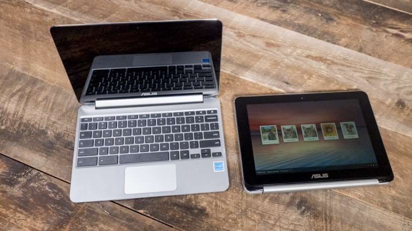 asus flip c101pa - the flip can be used in laptop mode (left) or flipped (get it?) to...