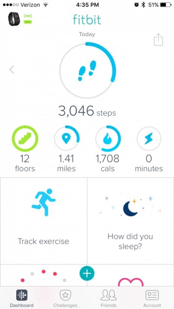fitbit zip - the basic fitness stats captured by the tracker and displayed on the...