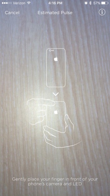 the misfit app allows you to measure your pulse using the camera on...