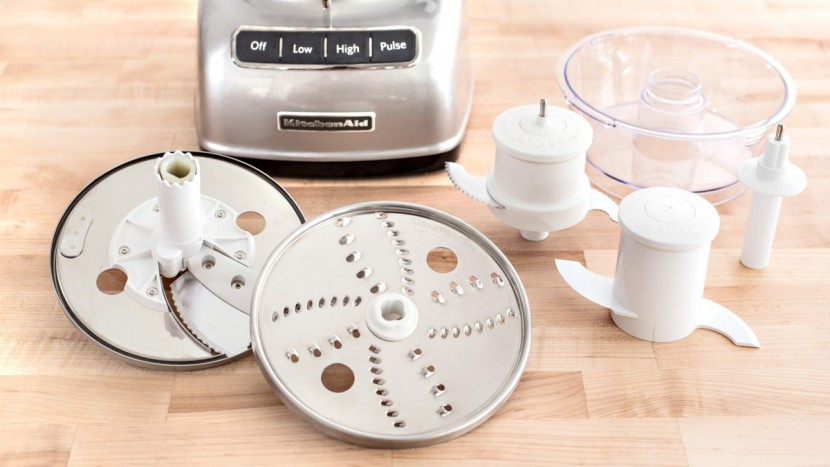 kitchenaid 9-cup - the included accessories with the kitchenaid 9-cup.