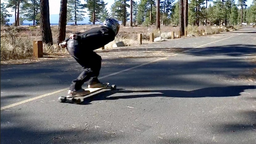 evolve gt bamboo street - our lead tester conducting speed tests on the evolve.