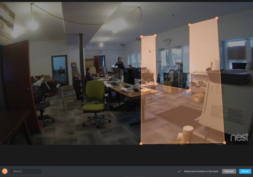 nest cam indoor - nest's activity zones are customizable, allowing you to easily make...