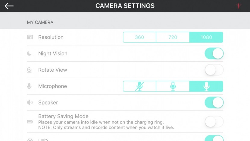 logitech circle 2 wireless - the logitech app's menus are fairly easy to navigate, but not as...