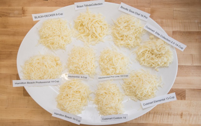 food processor - the results of our shredded cheese test.