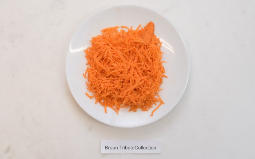 braun tributecollection - the carrot shreds were a little flimsier than the shredded potatoes.