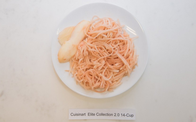 cuisinart  elite collection 2.0 14-cup - there were a handful of small and stringy shreds bringing down the...