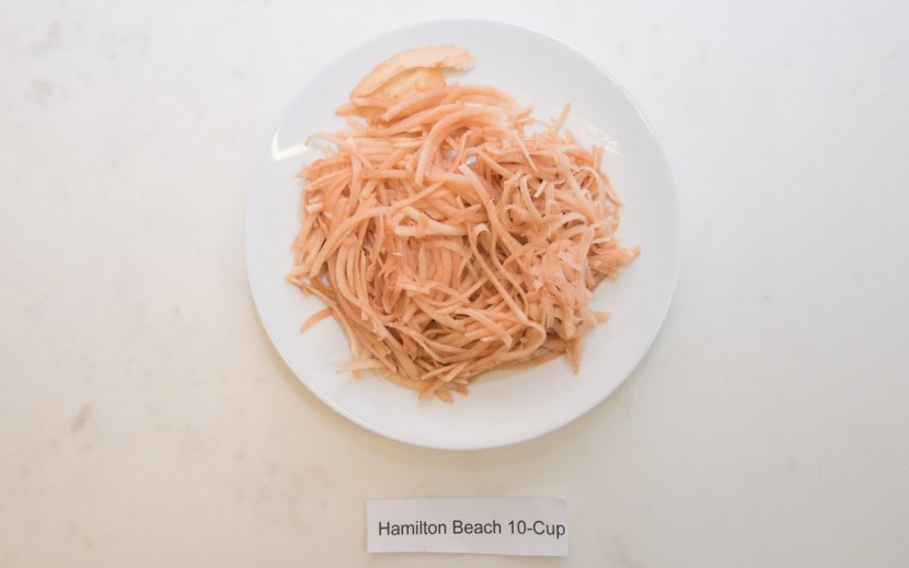 the shredded potatoes were very uniform, perfect for hashbrowns.