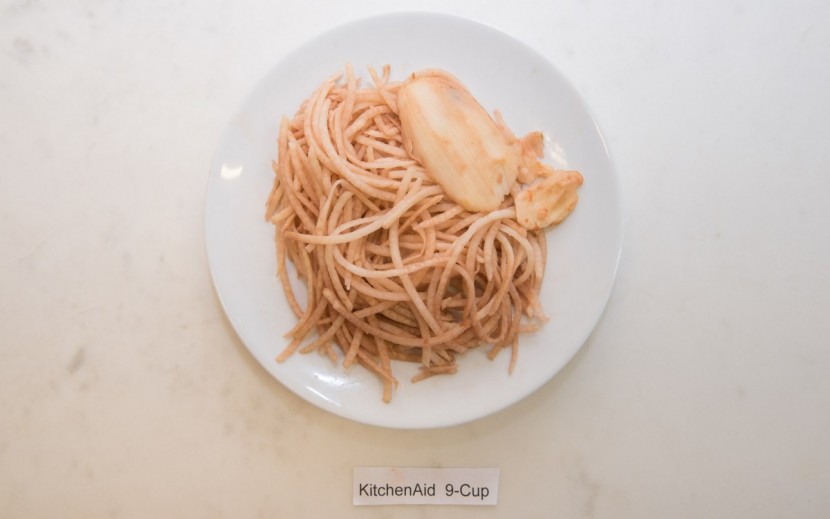 kitchenaid 9-cup - this model was unable to shred that large chunk.