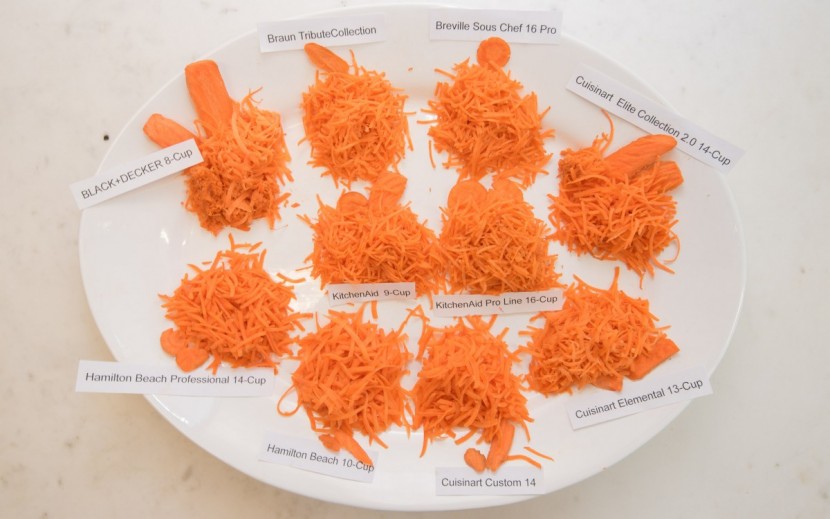 food processor - the results of our shredded carrot test.
