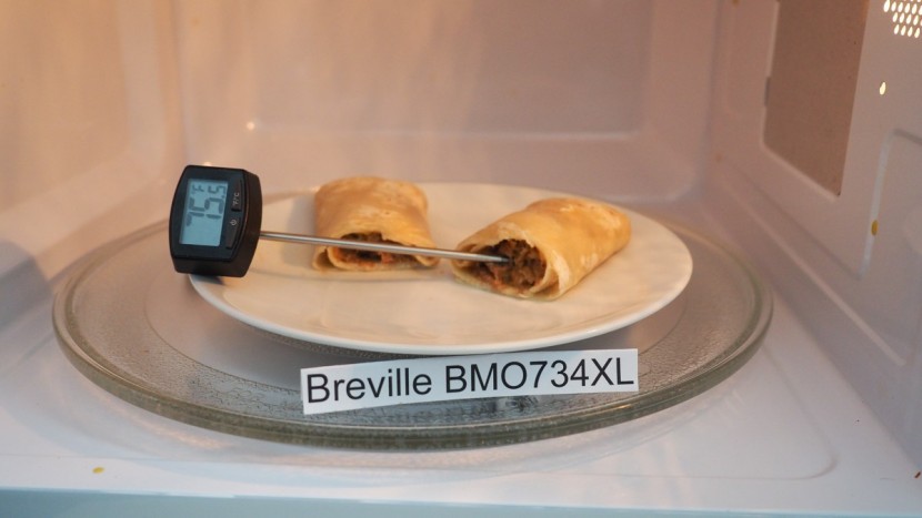 breville quick touch - the center of the frozen burrito was lukewarm, well below the...