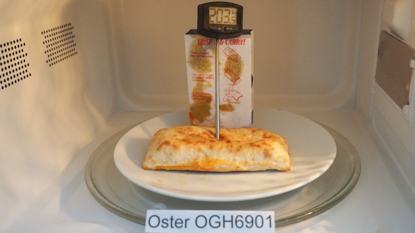 oster ogh6901 - the oster did a decent job at evenly heating a hot pocket.