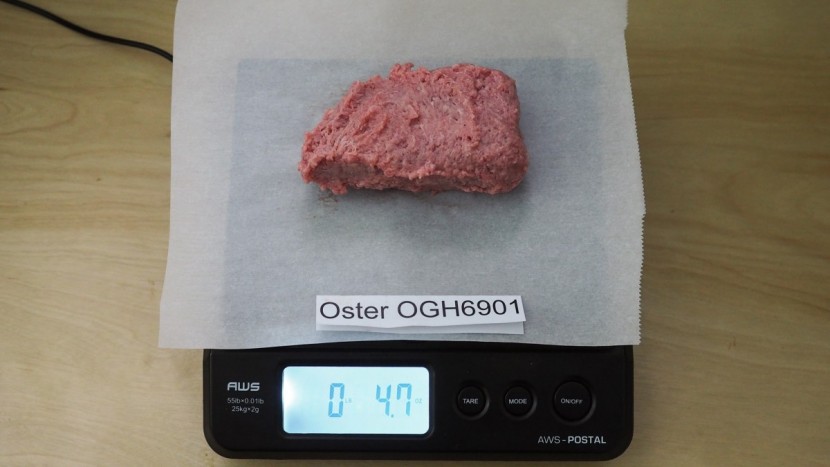 oster ogh6901 - the majority of the meat was totally defrosted, with only this small...