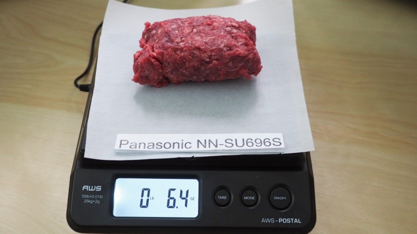 panasonic nn-su696s - the remaining semi-frozen portion after being heated the amount...