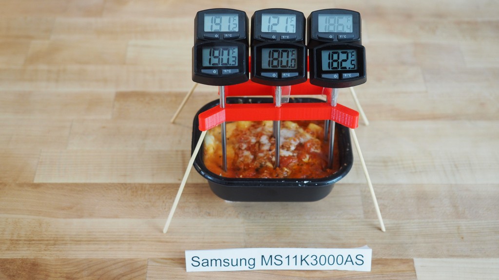 samsung ms11k3000as - this model earned the lowest possible score in our lasagna test.