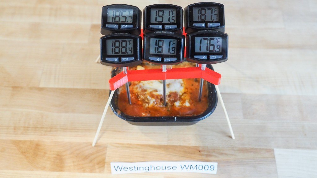 westinghouse wm009 - evaluating how evenly the westinghouse heated up a serving of...