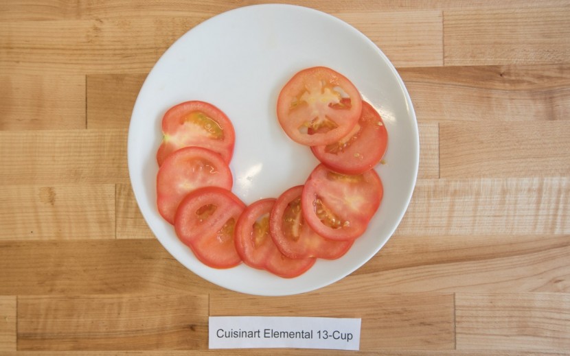 cuisinart elemental 13-cup - the even tomato slices created by the elemental.