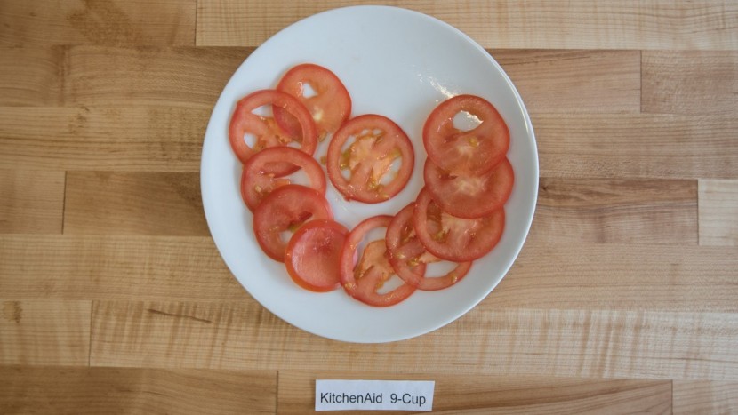 kitchenaid 9-cup - some of the practically perfect tomato slices made by the kitchenaid...