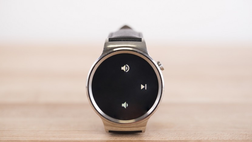 huawei watch - this model has basic controls for your tunes.