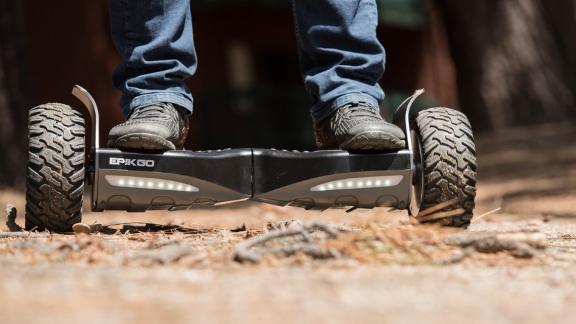 hoverboard - the epikgo premier handles packed dirt and sand like it was pavement.