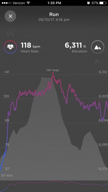 tomtom spark 3 cardio + music - heart rate through your workout is displayed in different zones.