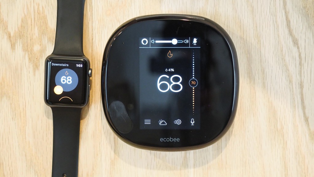 ecobee4 - you can connect to the ecobee4 through a handful of mobile devices...