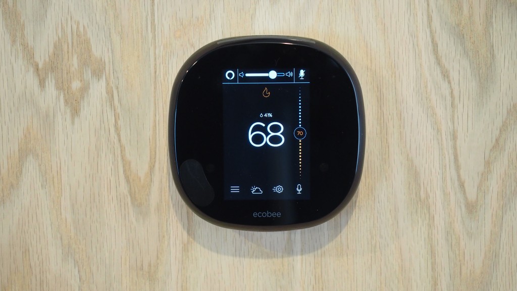 ecobee4 - the home screen with the basic information displayed.