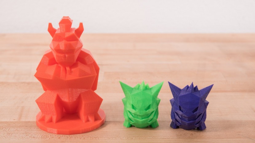 monoprice maker select v2 - the overhangs on the low-poly figures could have been a little...