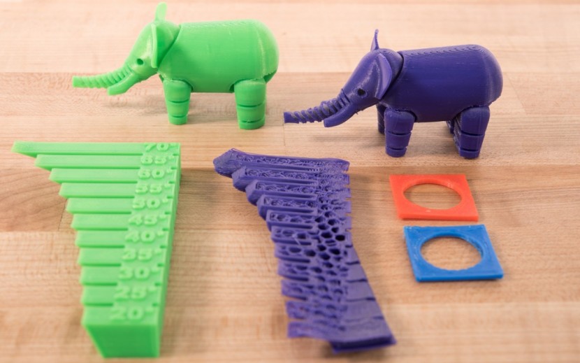 makergear m2 - as shown, the abs version of the overhang test was not great.