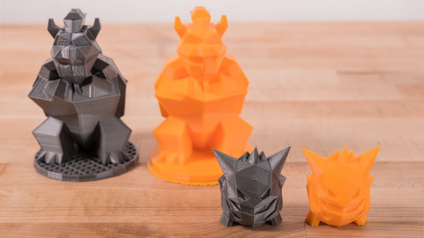 lulzbot taz 6 - the finer details of the low-poly figures came out a little rough.