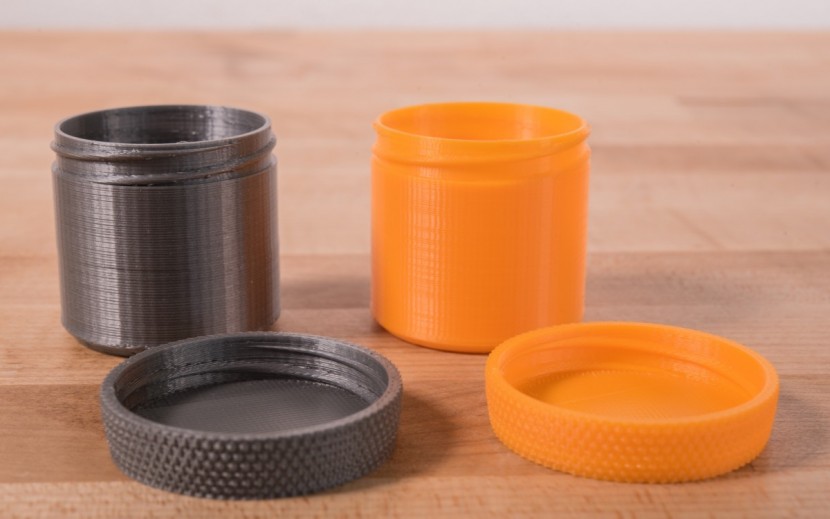 lulzbot taz 6 - these jars fit their lids nicely but had some small blemishes and...