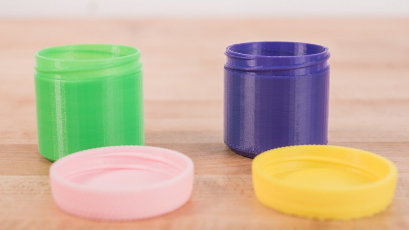 flashforge creator pro - the threaded containers turned out quite nice, though some of the...