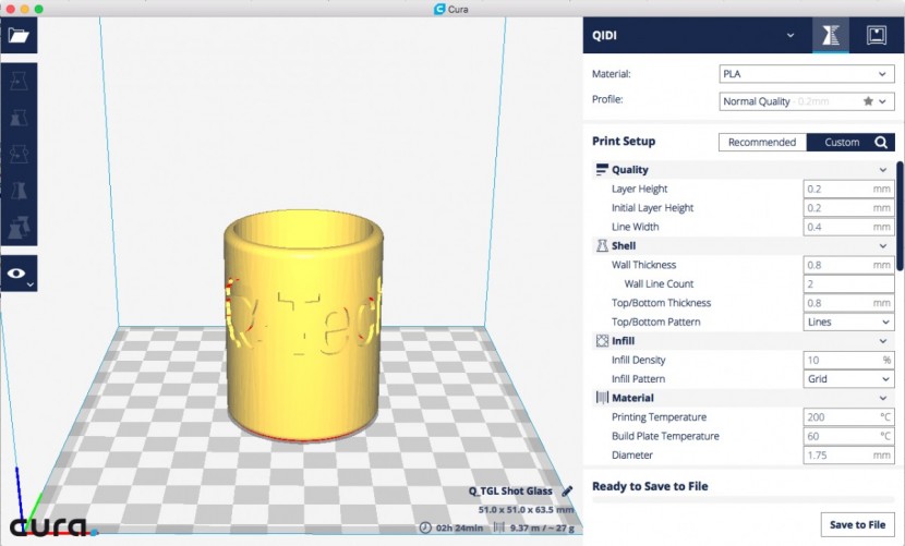 qidi technology x-one2 - the qidi uses cura as a recommended slicer, one of the better...
