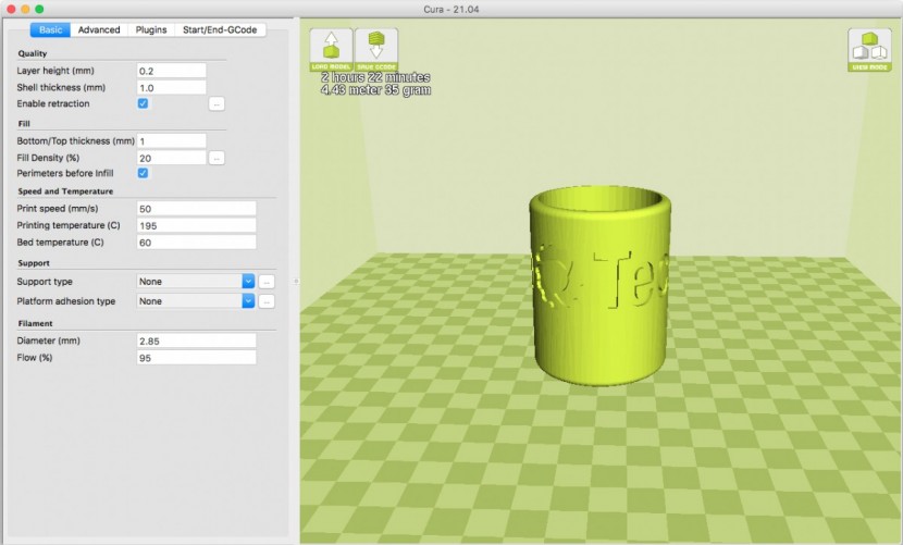 lulzbot taz 6 - the taz 6 uses a modified version of cura as the recommended software.