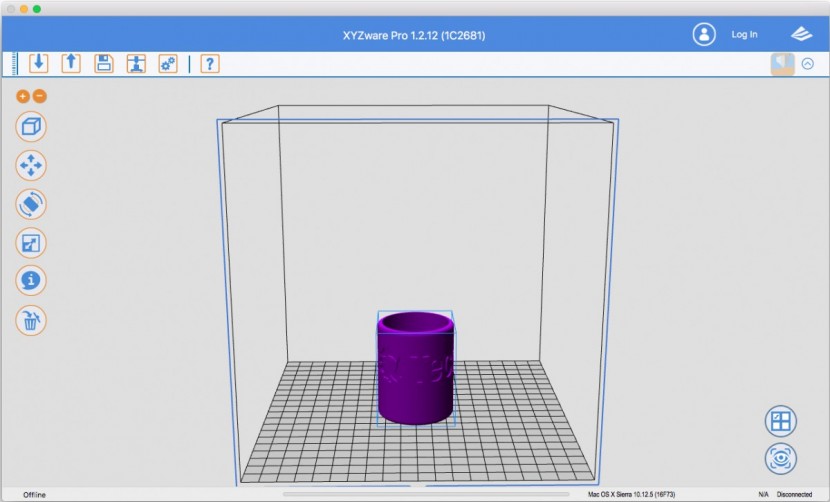 xyz printing da vinci 1.0 pro - we did not like this software at all.