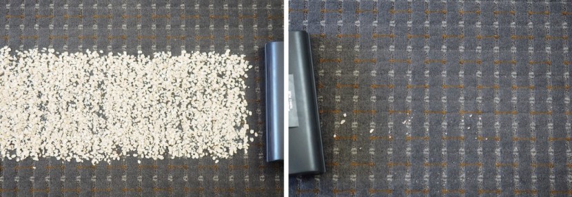 miele compact c1 turbo - the miele collected the vast majority of the oats on the flat carpet.