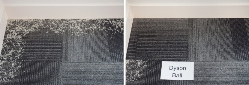 dyson ball animal 2 - the vacuum cleaned in close to the edges and corners of our test...