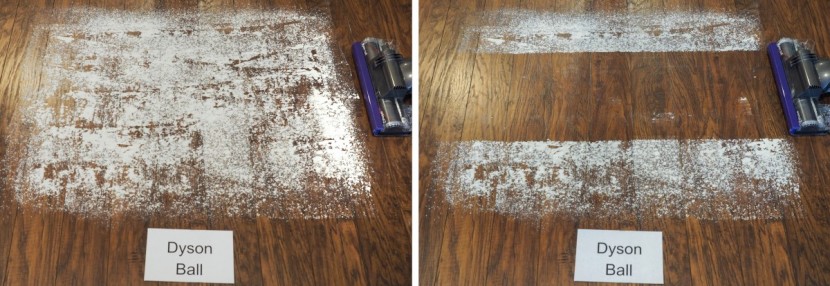 dyson ball animal 2 - all of the surface flour was collected, but plenty remained in the...