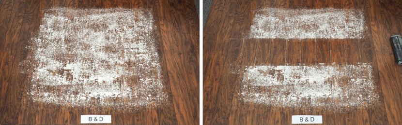 black+decker hsvj520jmbf27 - this vacuum got all the surface flour but left debris behind in the...